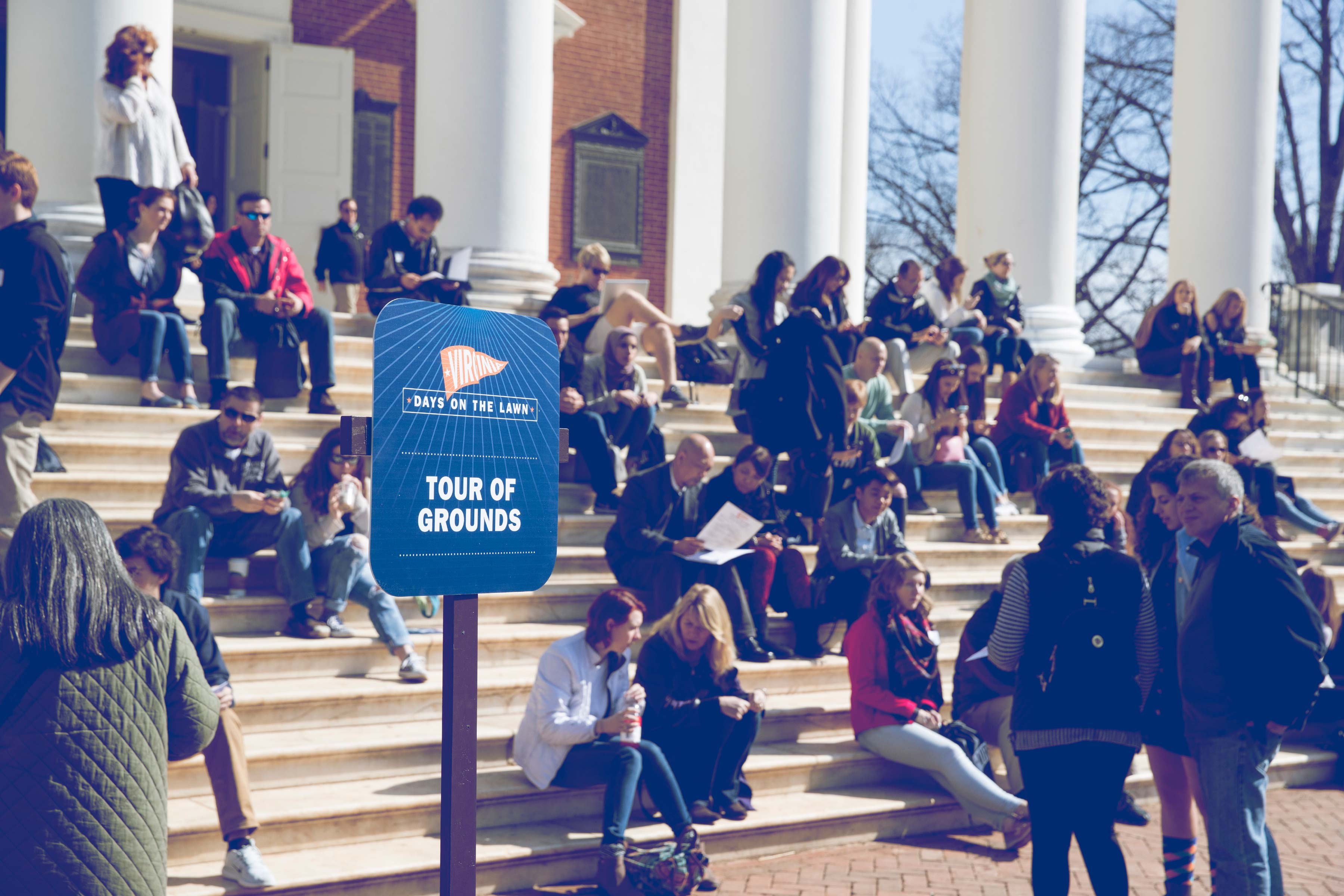 Image of the Rotunda steps during a Days on the Lawn event in 2017.